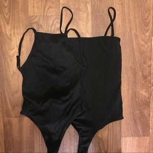 Fashion Nova Black Bodysuits Size Small